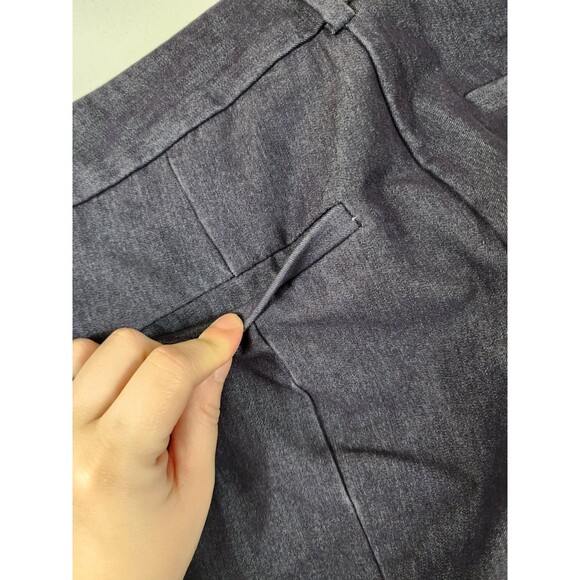 Elle Womens Size 4 Blue Low Rise Straight Ankle Slacks Woven Pants - Picture 4 of 7
